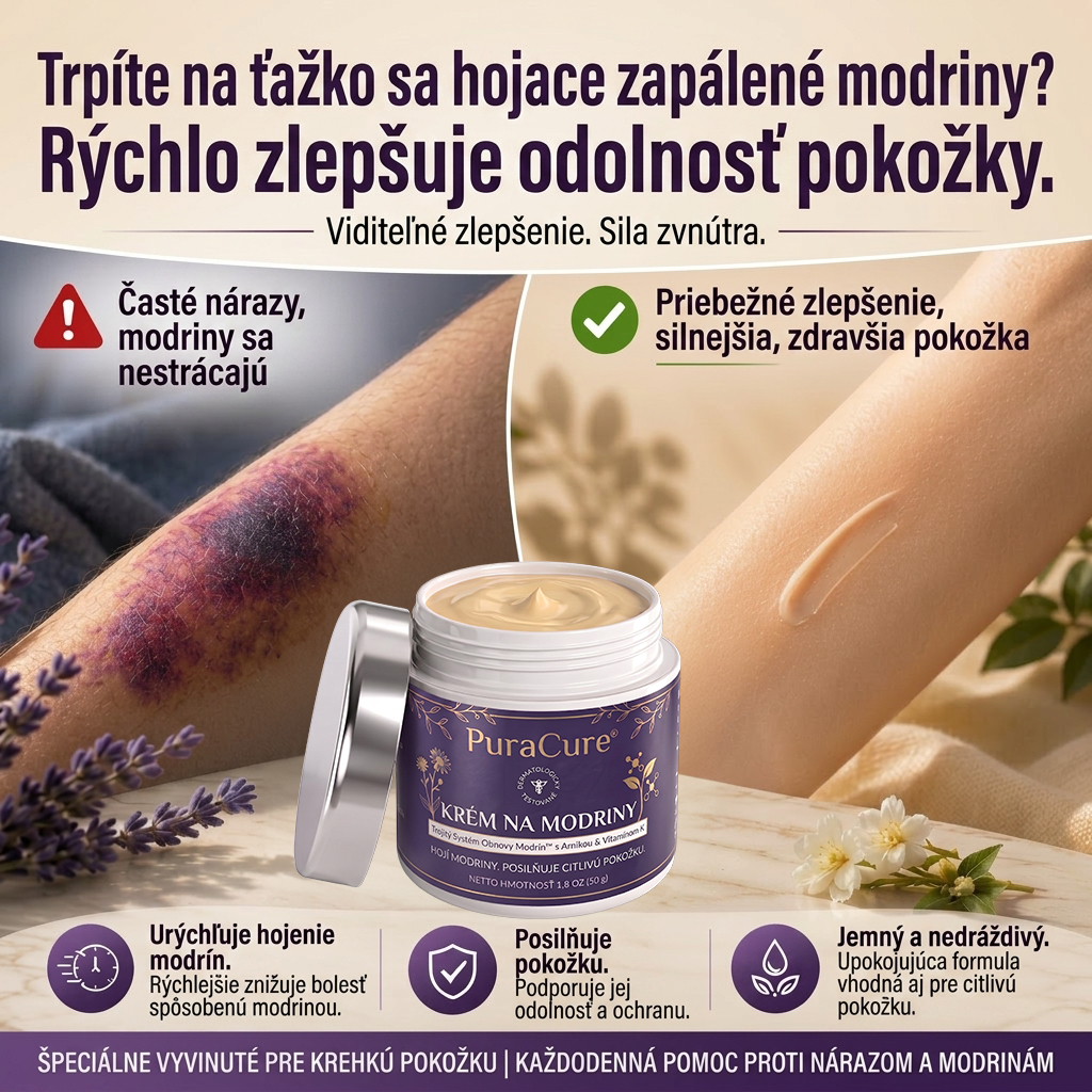 SVK🌿👉 100 000+ predaných kusov 💁‍♀️ – PuraCure® Regeneračný krém na modriny a spevnenie pokožky