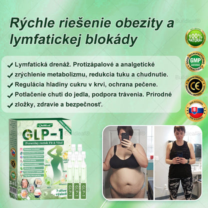 BuildLeaf® GLP-1 6-v-1 Health Solution Perorálna tekutina (Len raz denne, viditeľné zmeny už za 7 dní) Pre obezitu, kardiovaskulárne ochorenia, cukrovku, spánkové apnoe, zdravie čriev, problémy s kĺbmi a ďalšie