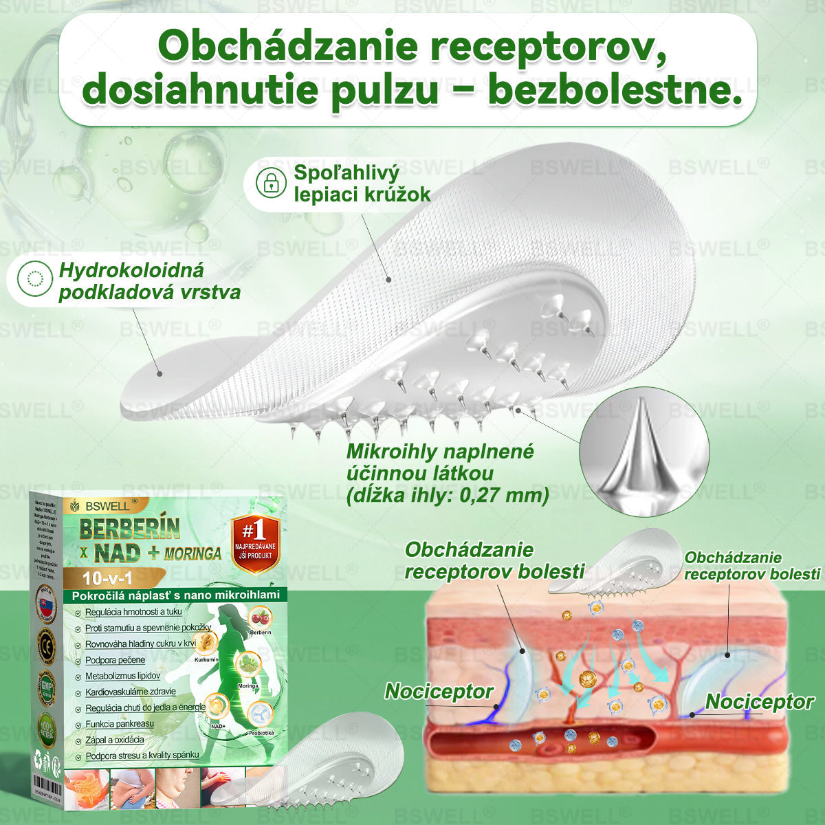 ✔BSWELL® Nano mikronidla chudnúci náplasť (Rýchlo raz denne, viditeľné zmeny do 28 dní) ✅ Pre obezitu, kardiovaskulárne zdravie, cukrovku, spánkovú apnoe, zdravie kĺbov, problémy s kĺbmi a ďalšie