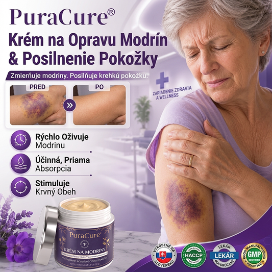 SVK🌿👉 100 000+ predaných kusov 💁‍♀️ – PuraCure® Regeneračný krém na modriny a spevnenie pokožky