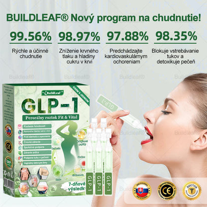 BuildLeaf® GLP-1 6-v-1 Health Solution Perorálna tekutina (Len raz denne, viditeľné zmeny už za 7 dní) Pre obezitu, kardiovaskulárne ochorenia, cukrovku, spánkové apnoe, zdravie čriev, problémy s kĺbmi a ďalšie