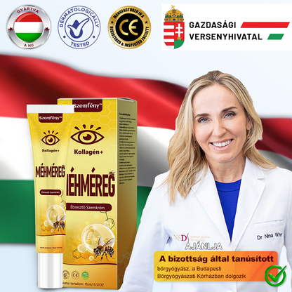 💛SzemFény™ Kollagén+ Méhméreg Ébresztő Szemkrém - Bőrgyógyász Által Ajánlott - CE minősítést szerzett